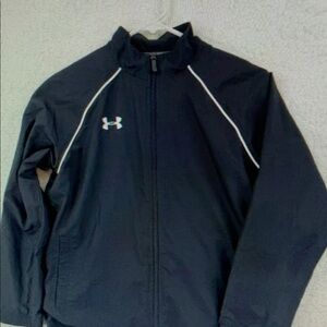 Kids Black Windbreaker with White Trim